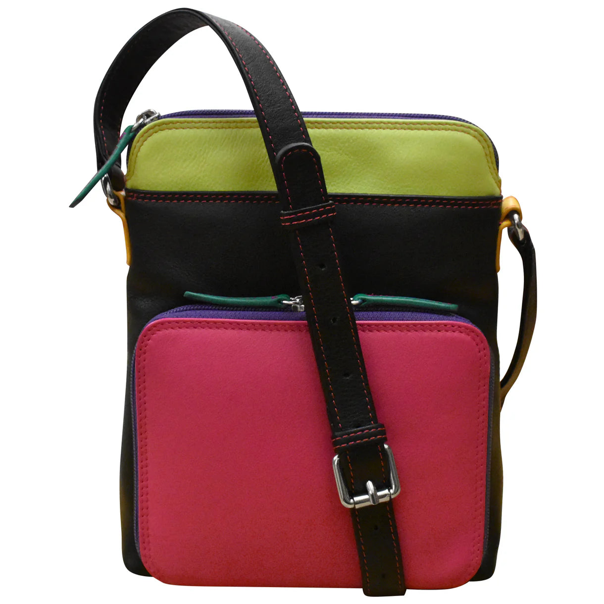 ili New York - SMALL CROSSBODY ORGANIZER - 6330 - Black Brights
