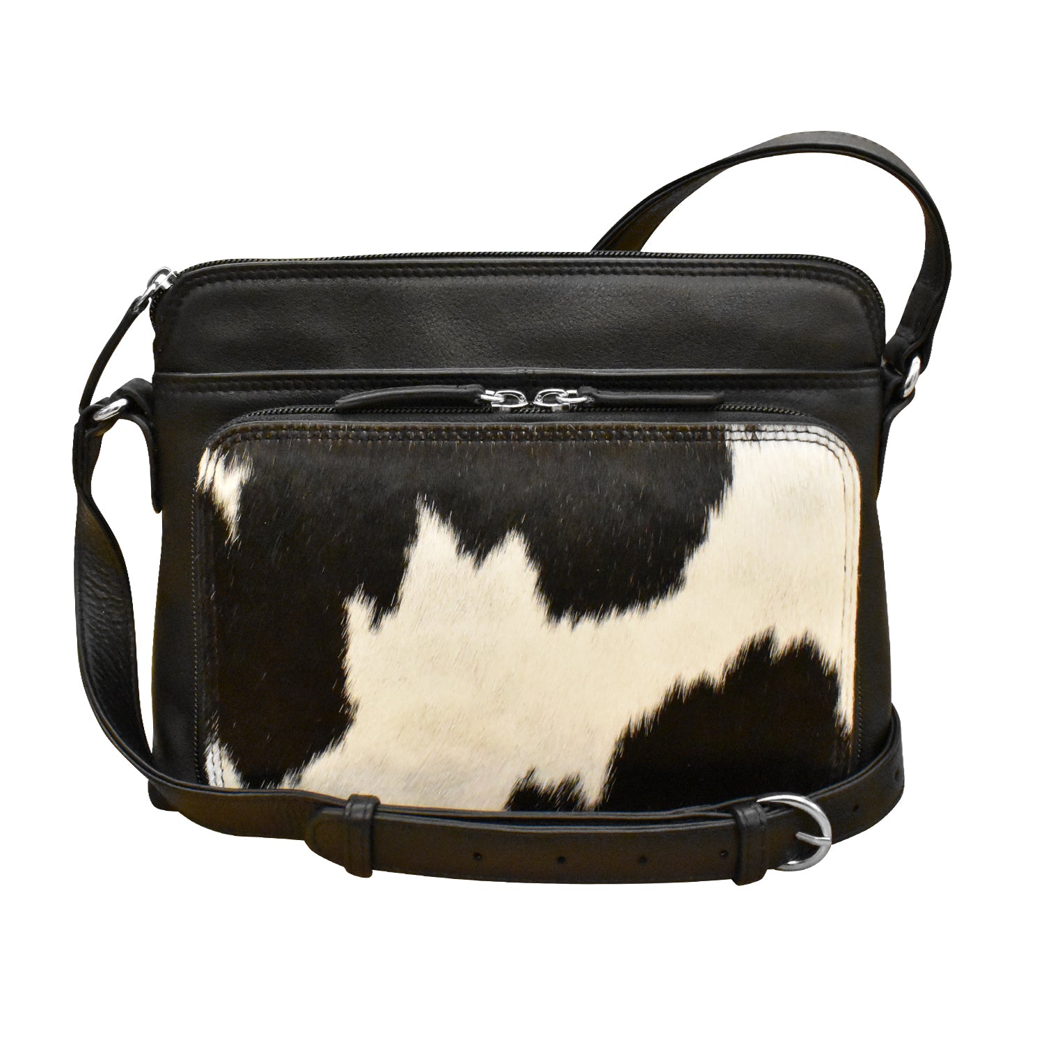 ili New York - CROSSBODY ORGANIZER - 6333 - Black Haircalf
