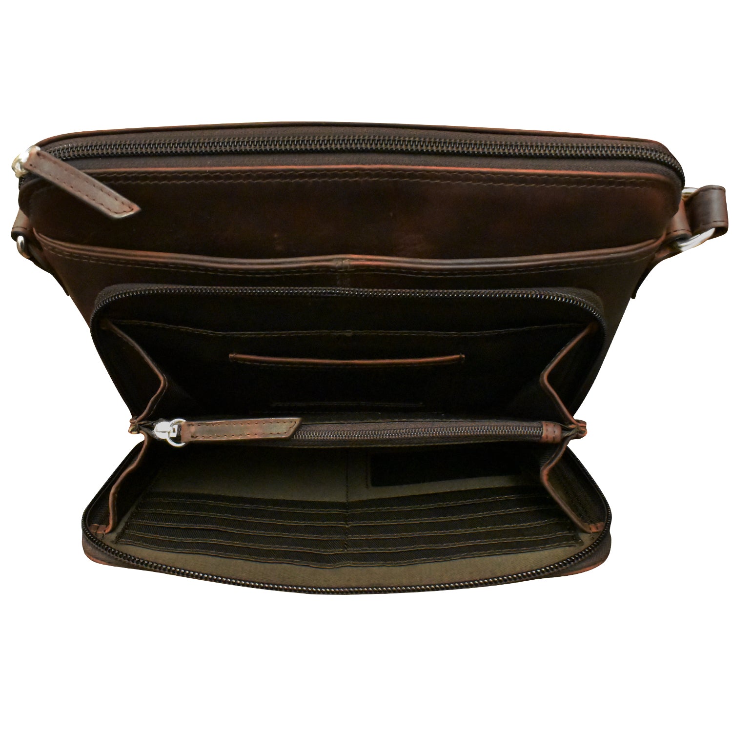 ili New York - CROSSBODY ORGANIZER - 6333 - Chocolate
