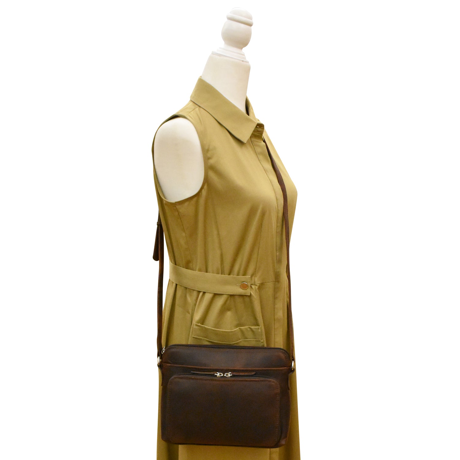 ili New York - CROSSBODY ORGANIZER - 6333 - Chocolate