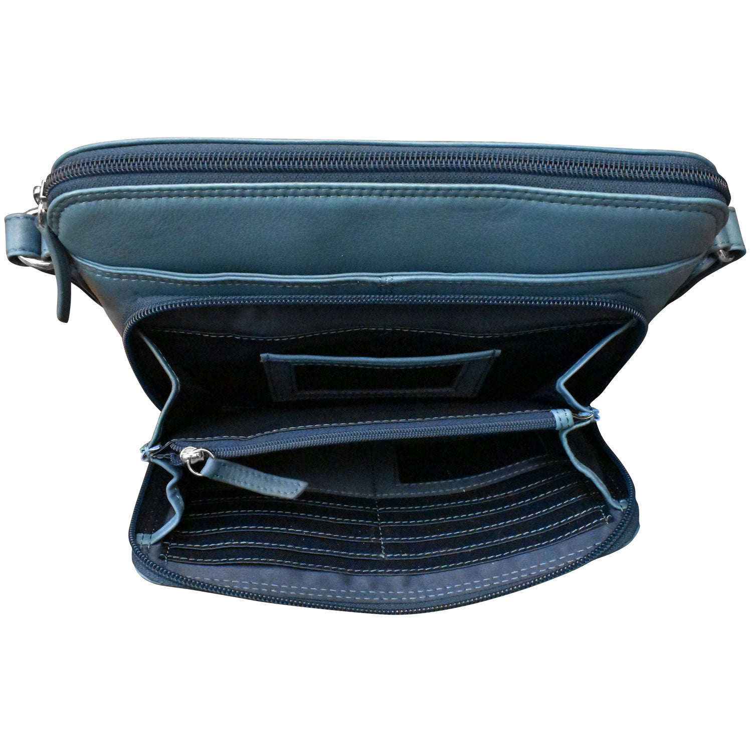 ili New York - CROSSBODY ORGANIZER - 6333 - Jeans Blue