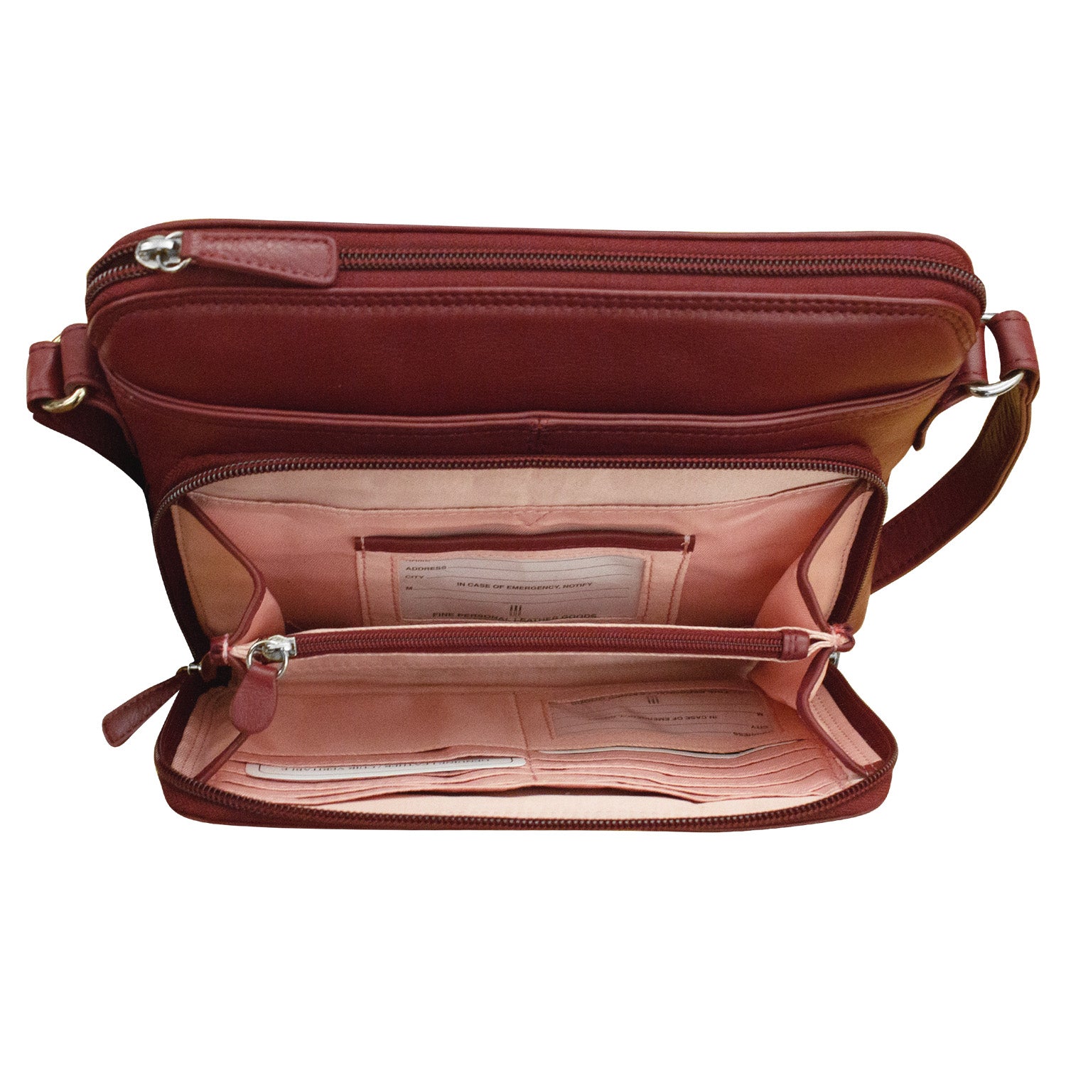ili New York - CROSSBODY ORGANIZER - 6333 - Merlot