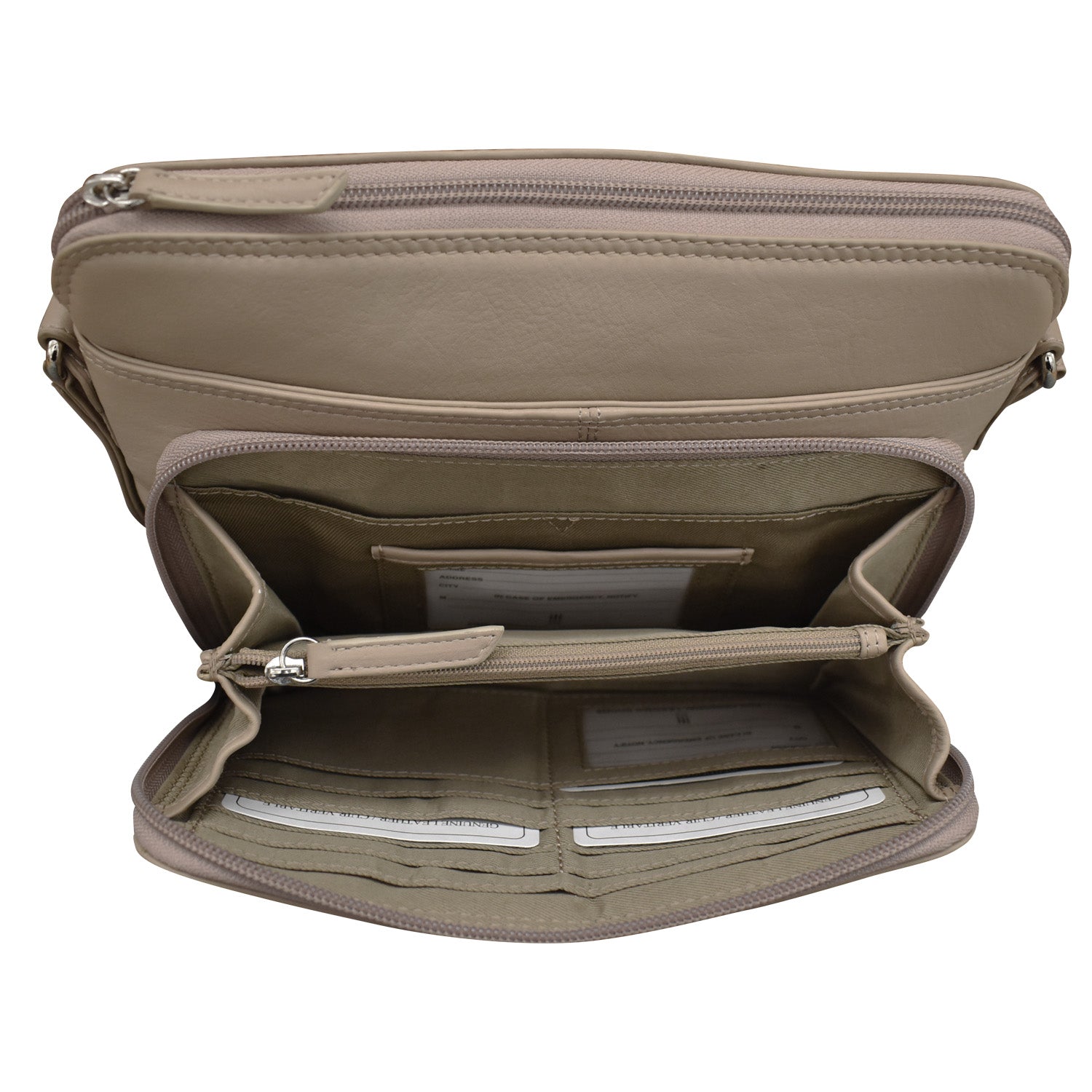 ili New York - CROSSBODY ORGANIZER - 6333 - Taupe