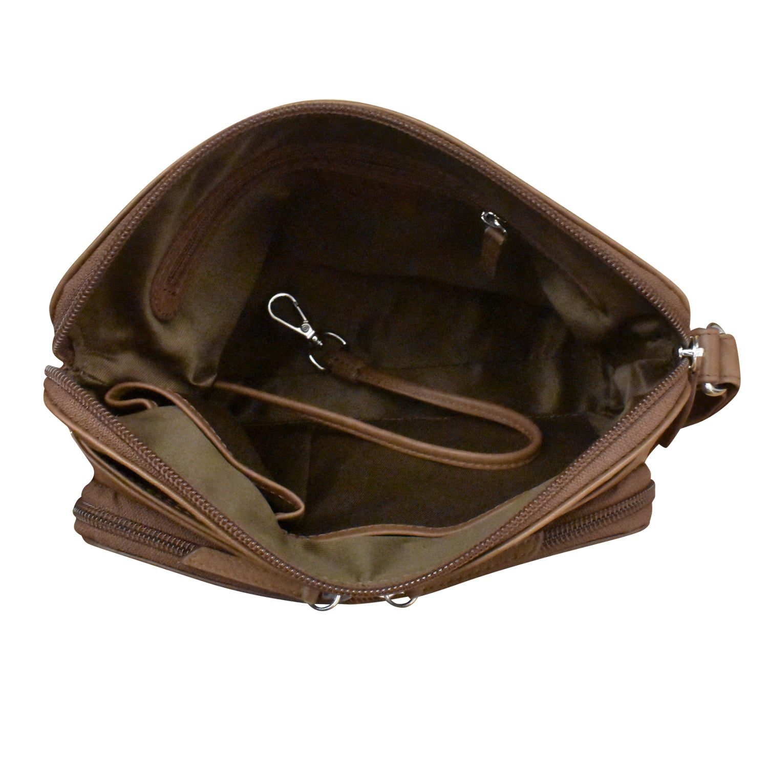 ili New York - CROSSBODY ORGANIZER - 6333 - Toffee Haircalf