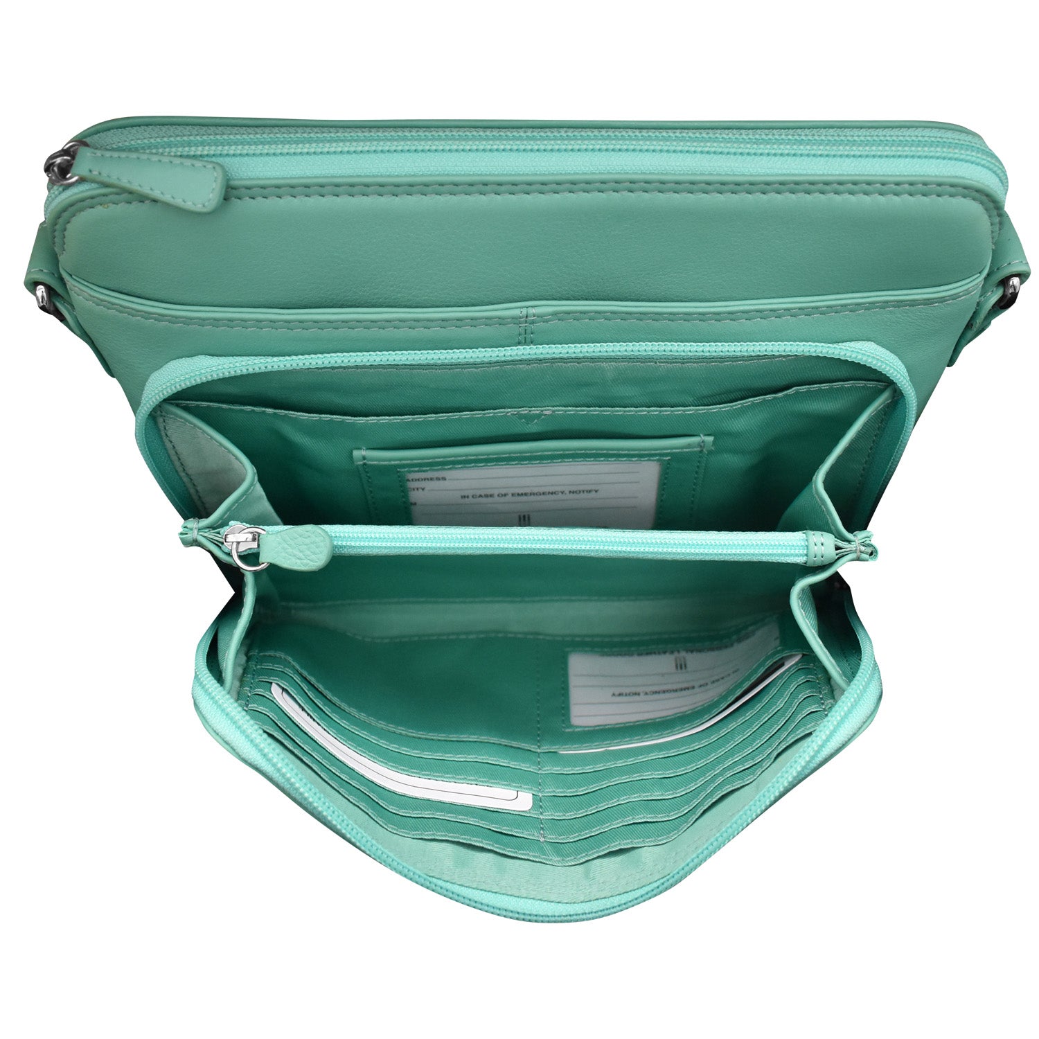 ili New York - CROSSBODY ORGANIZER - 6333 - Turquoise