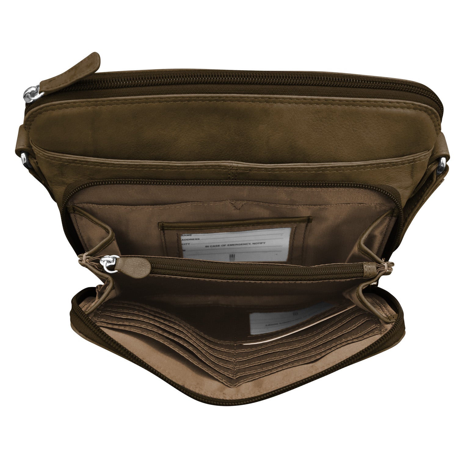 ili New York - CROSSBODY ORGANIZER - 6333 - Walnut