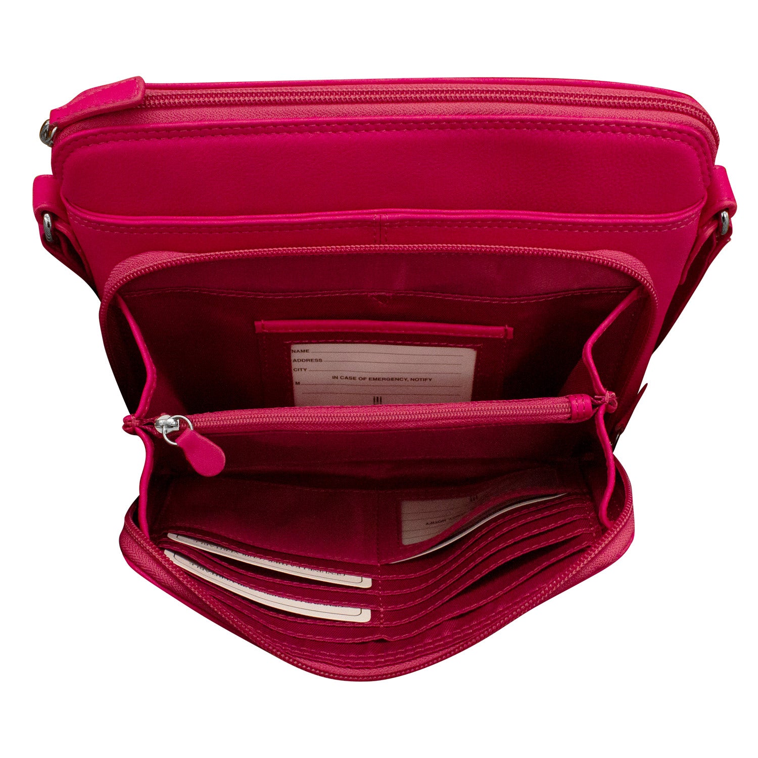 ili New York - CROSSBODY ORGANIZER - 6333 - Indian Pink