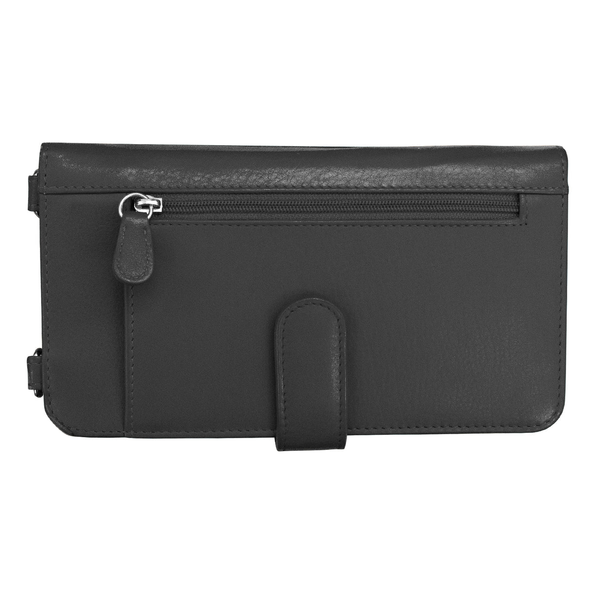 ili New York - CROSSBODY PHONE HOLDER AND WALLET - 6363 - Black