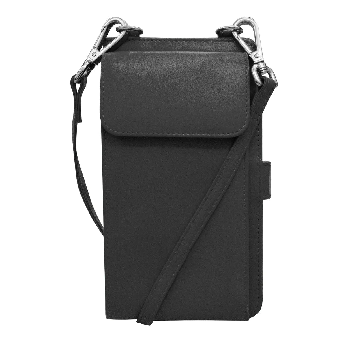ili New York - CROSSBODY PHONE HOLDER AND WALLET - 6363 - Black