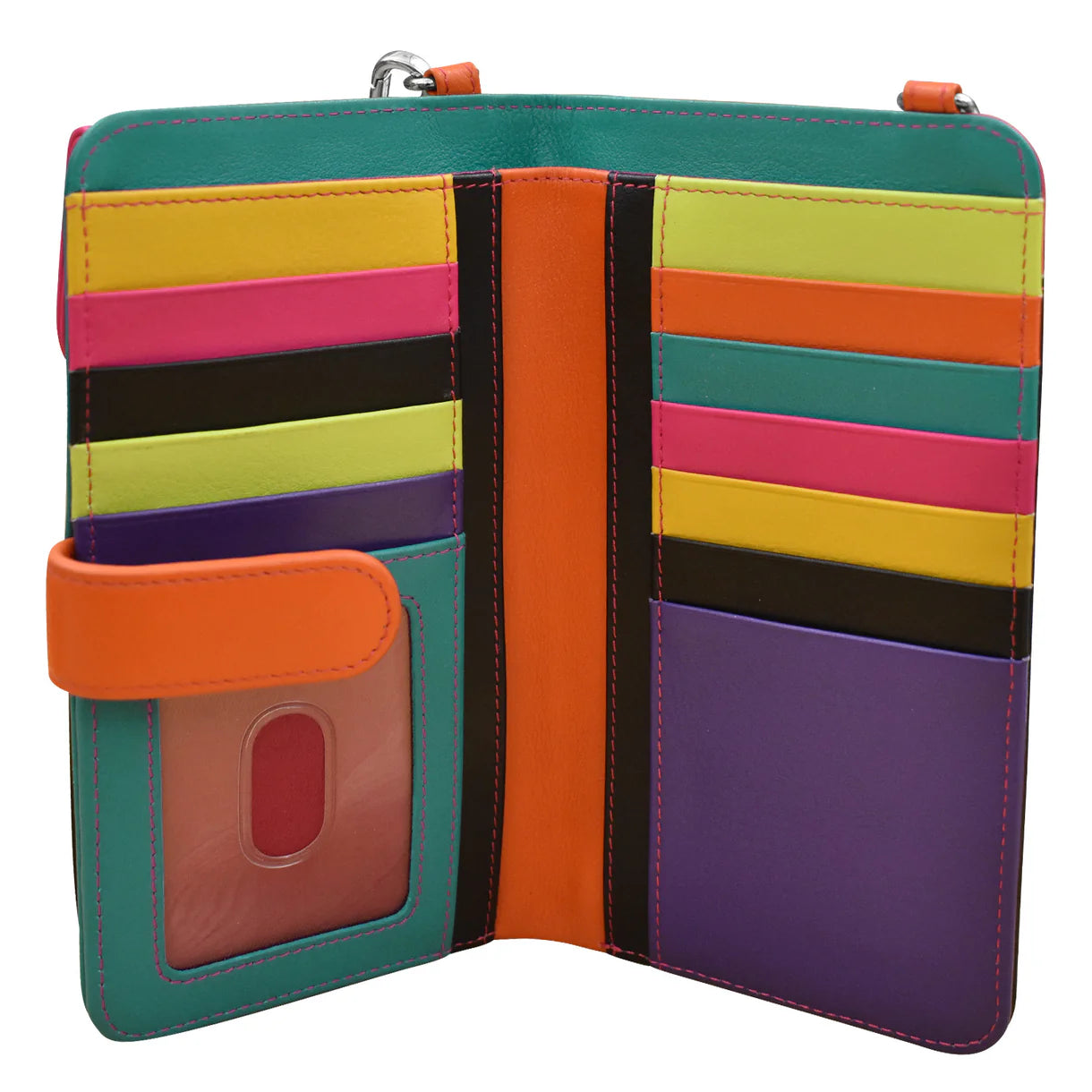 ili New York - CROSSBODY PHONE HOLDER AND WALLET - 6363 - Black Brights