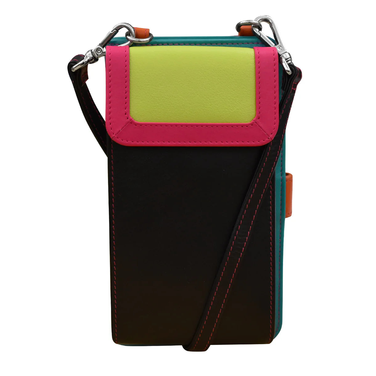 ili New York - CROSSBODY PHONE HOLDER AND WALLET - 6363 - Black Brights