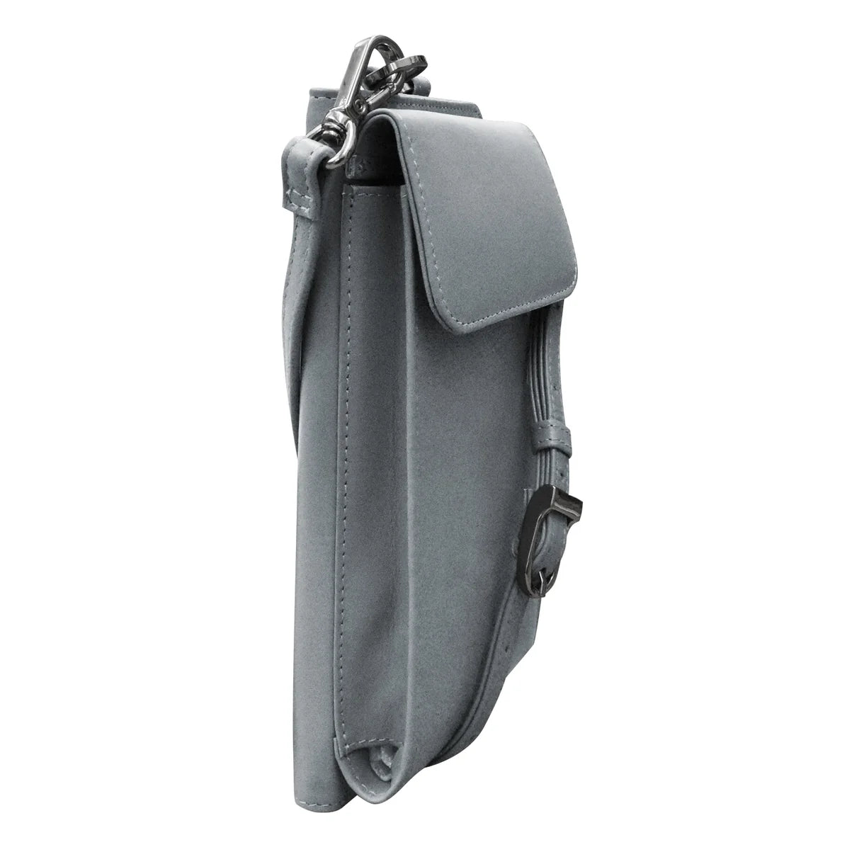ili New York - CROSSBODY PHONE HOLDER AND WALLET - 6363 - Cool Grey