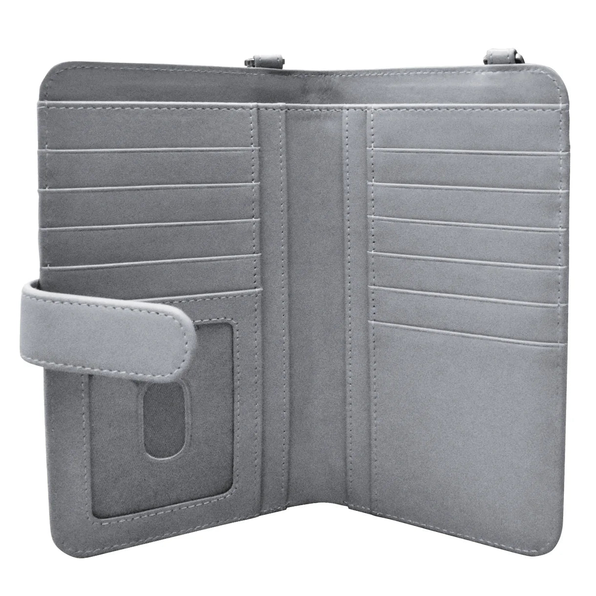 ili New York - CROSSBODY PHONE HOLDER AND WALLET - 6363 - Cool Grey
