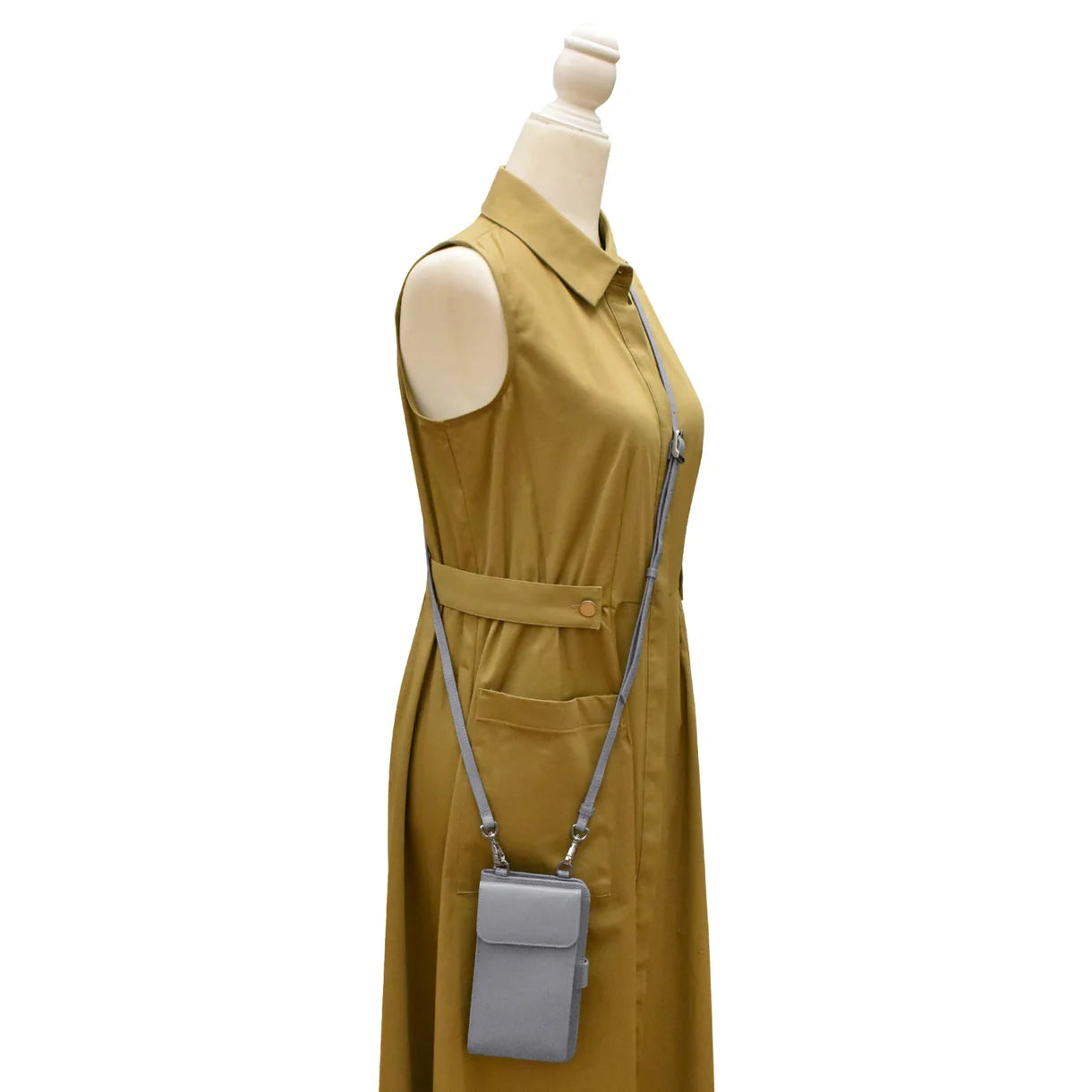 ili New York - CROSSBODY PHONE HOLDER AND WALLET - 6363 - Denim Multi