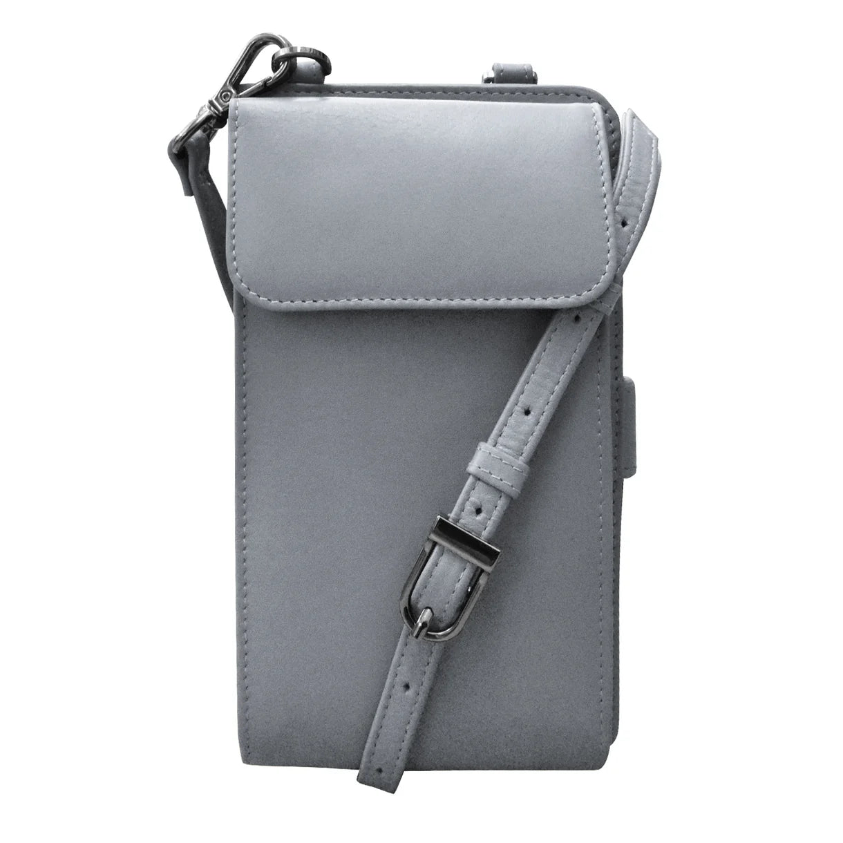ili New York - CROSSBODY PHONE HOLDER AND WALLET - 6363 - Cool Grey