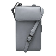 ili New York - CROSSBODY PHONE HOLDER AND WALLET - 6363 - Cool Grey
