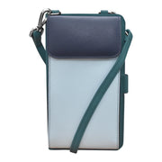 ili New York - CROSSBODY PHONE HOLDER AND WALLET - 6363 - Denim Multi
