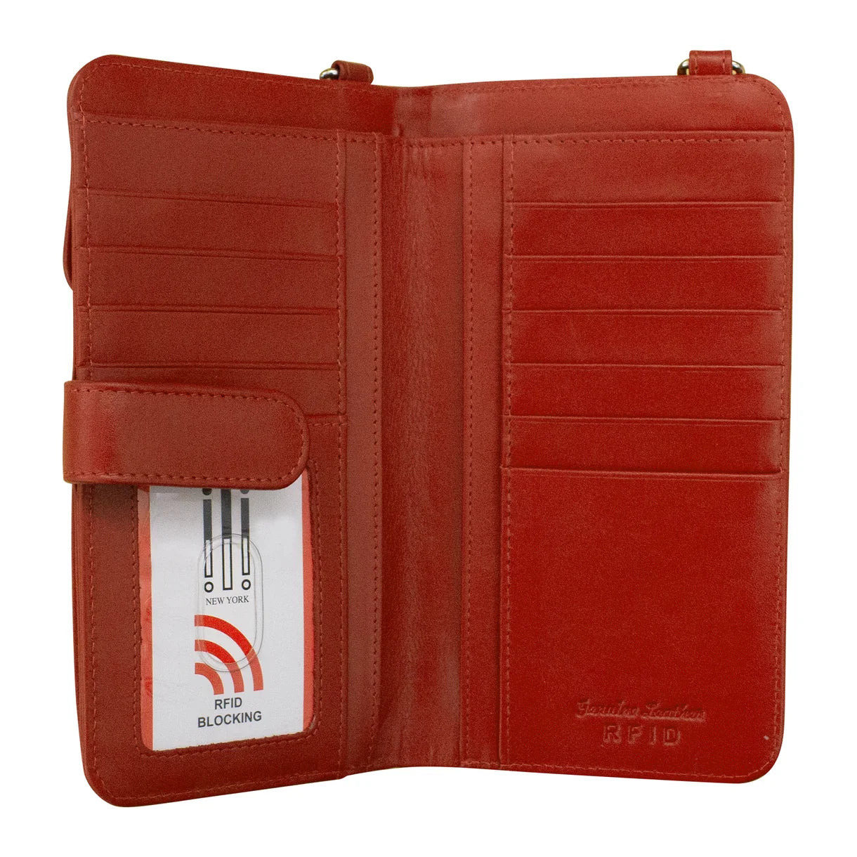 ili New York - CROSSBODY PHONE HOLDER AND WALLET - 6363 - Red