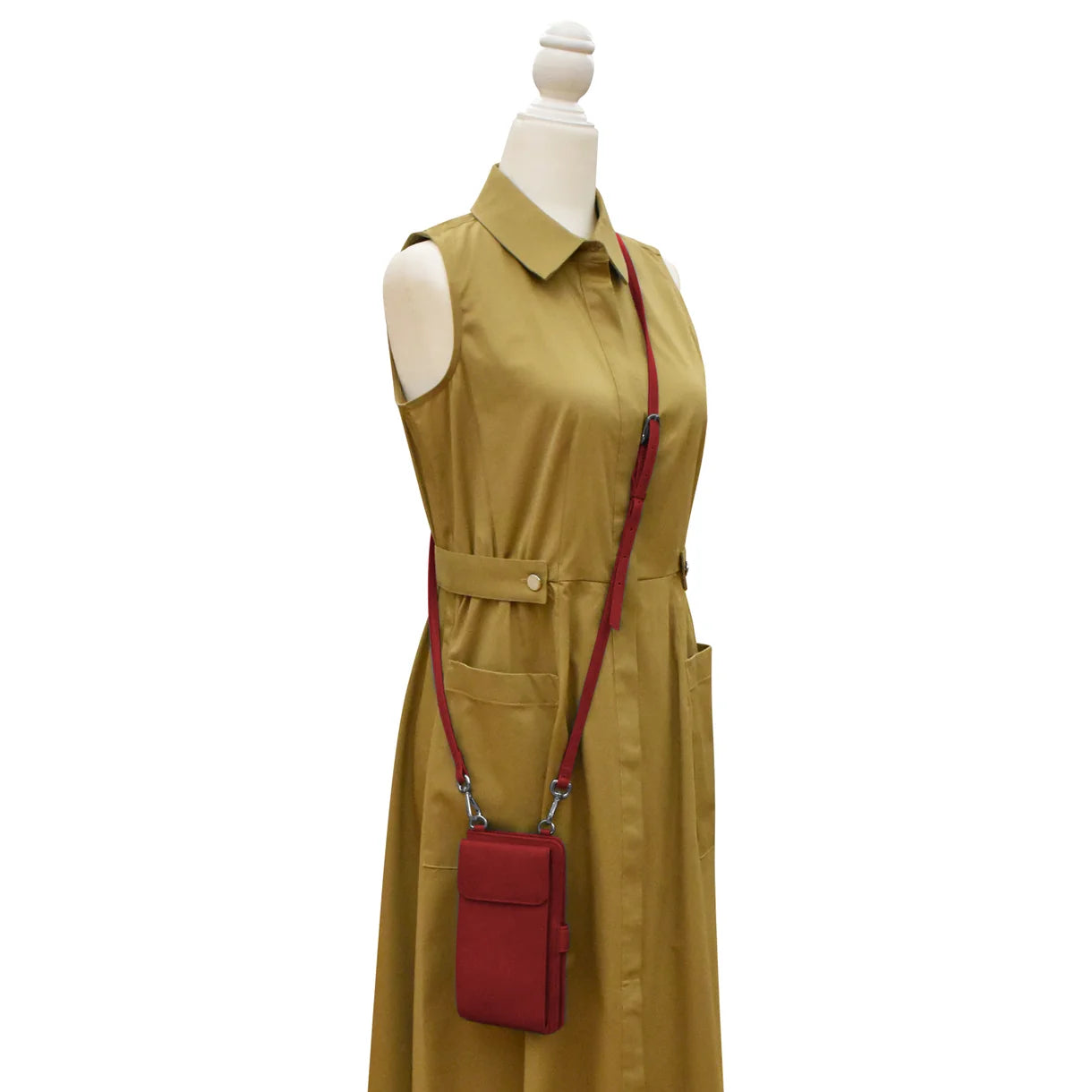 ili New York - CROSSBODY PHONE HOLDER AND WALLET - 6363 - Red