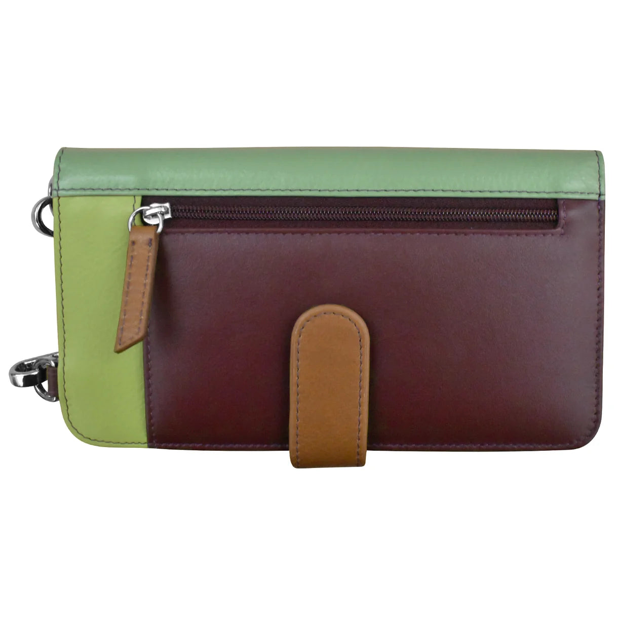 ili New York - CROSSBODY PHONE HOLDER AND WALLET - 6363 - Sage Multi
