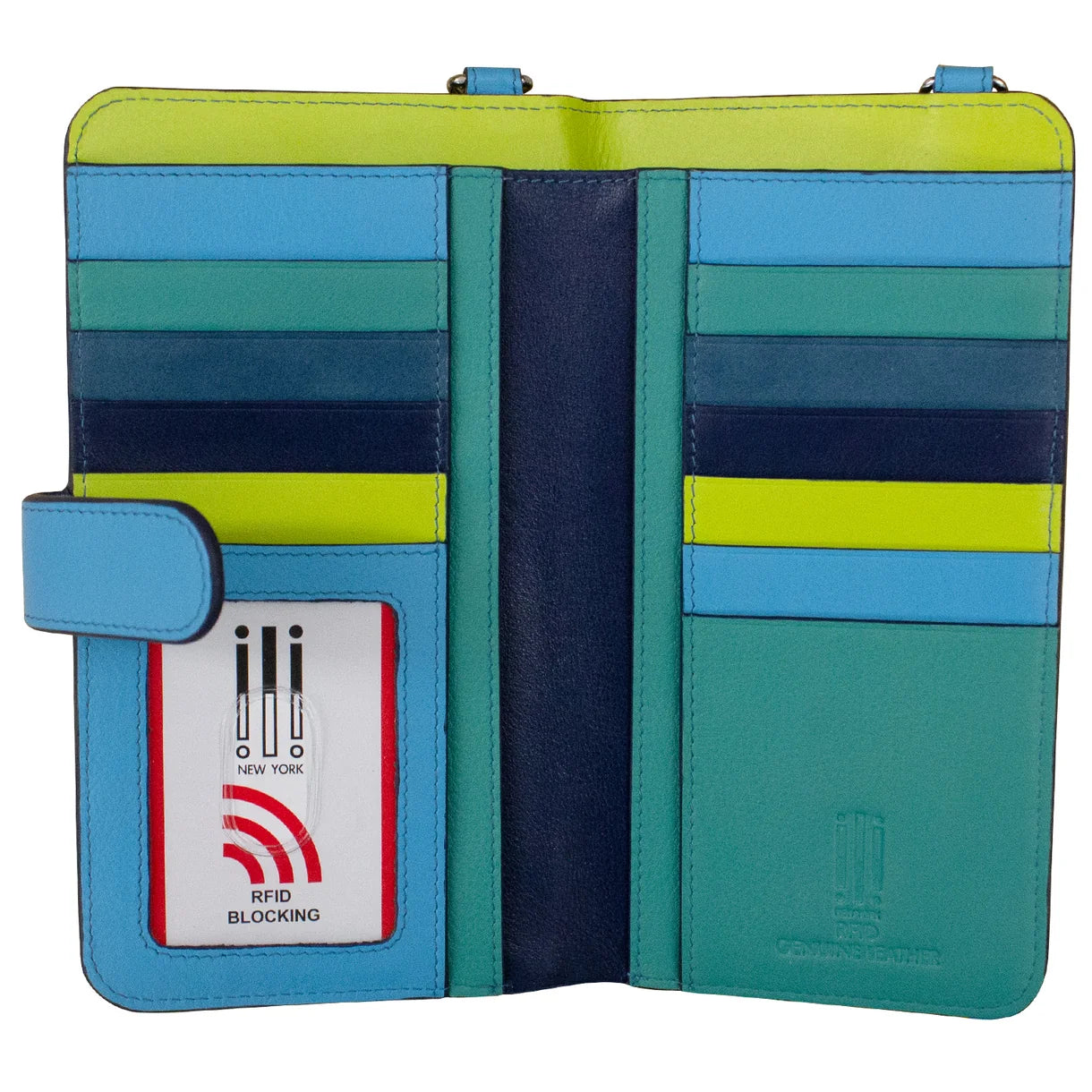 ili New York - CROSSBODY PHONE HOLDER AND WALLET - 6363 - Serenity Multi