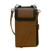 ili New York - CROSSBODY PHONE HOLDER AND WALLET - 6363 - Toffee/Black