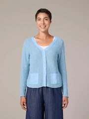 CUT LOOSE Texture Sweater Knit Crop Pkt Cadi - 6378718