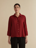 CUT LOOSE - Fall Parachute Crop Easy Shirt - 6386986