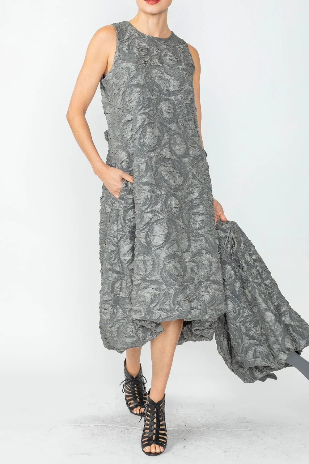 IC COLLECTION Dress - 6400D - CHARCOAL
