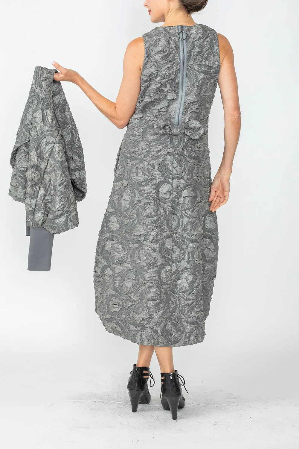 IC COLLECTION Dress - 6400D - CHARCOAL