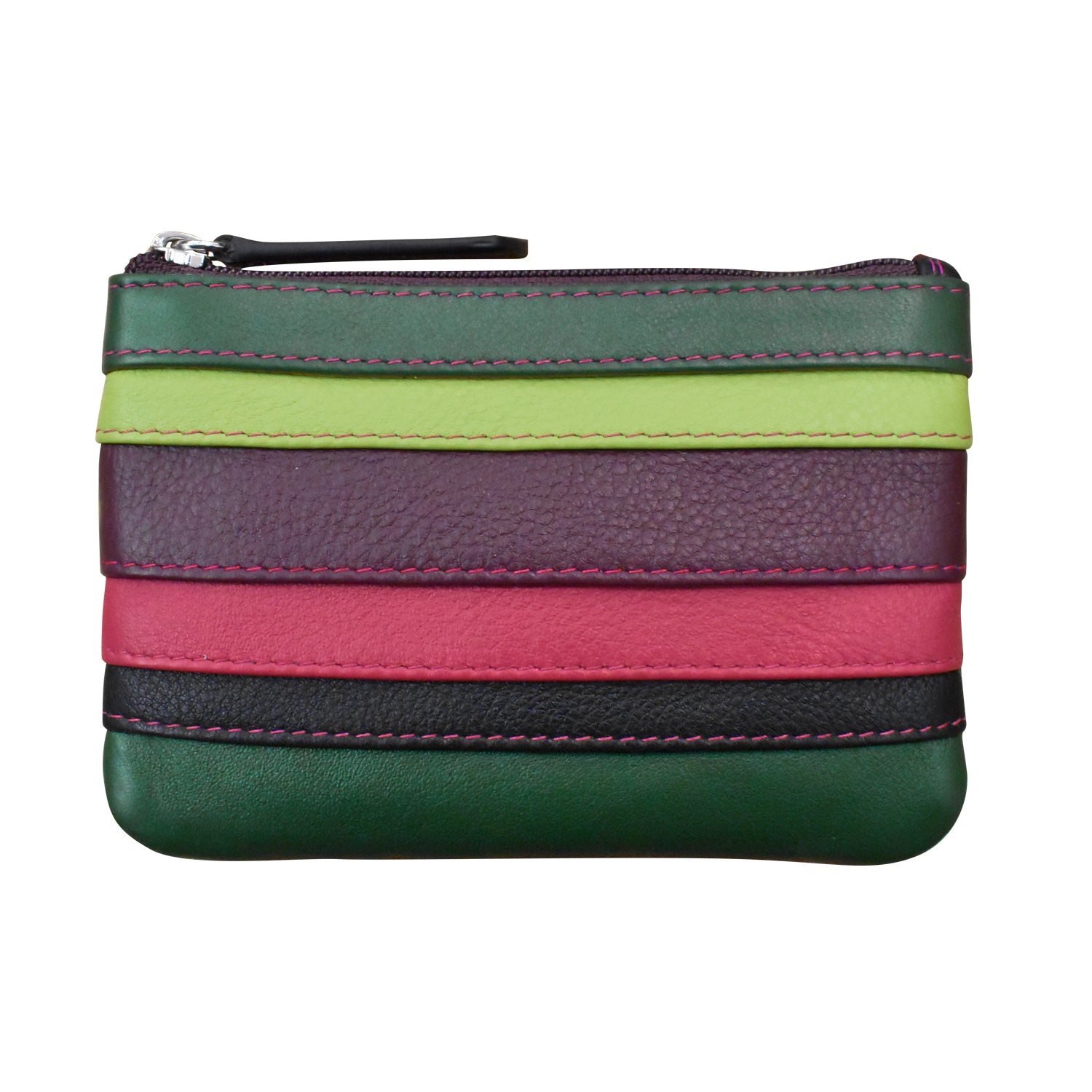 ili New York - STRIPE COIN PURSE - 6413C - Forest Multi