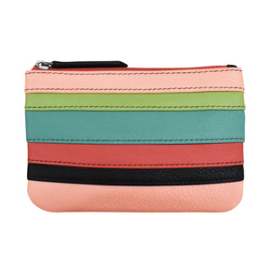 ili New York - STRIPE COIN PURSE - 6413C - Peach Multi