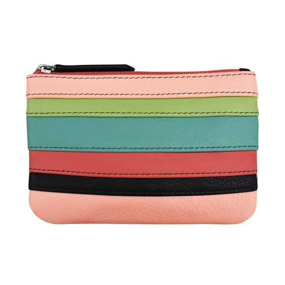 ili New York - STRIPE COIN PURSE - 6413C - Peach Multi
