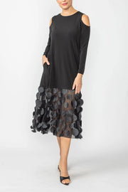 IC COLLECTION Dress - 6431D - BLACK