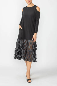 IC COLLECTION Dress - 6431D - BLACK