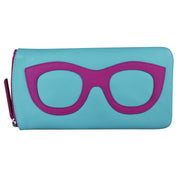 ili New York - EYEGLASS CASE WITH FRAME GRAPHIC - 6462 - Aegean Blue/Orchid