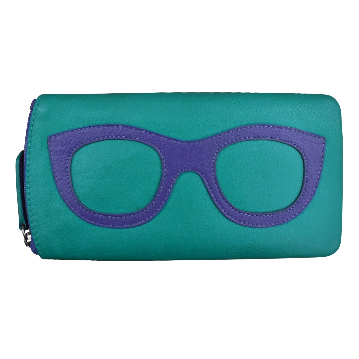 ili New York - EYEGLASS CASE WITH FRAME GRAPHIC - 6462 - Aqua/Cobalt