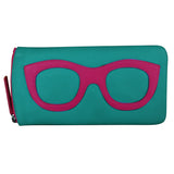 ili New York - EYEGLASS CASE WITH FRAME GRAPHIC - 6462 - Aqua Indian Pink