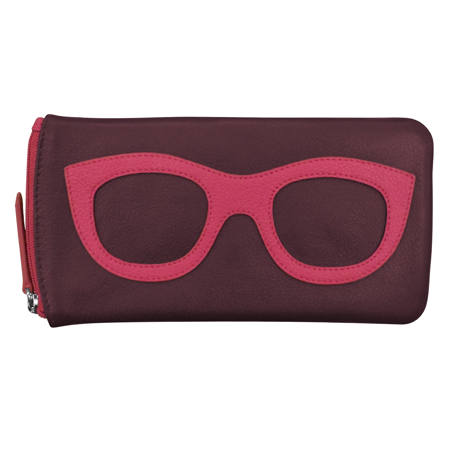 ili New York - EYEGLASS CASE WITH FRAME GRAPHIC - 6462 - Eggplant Indian Pink