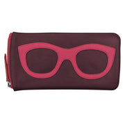ili New York - EYEGLASS CASE WITH FRAME GRAPHIC - 6462 - Eggplant Indian Pink