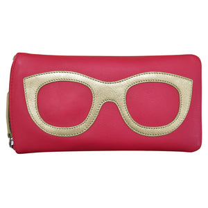 ili New York - EYEGLASS CASE WITH FRAME GRAPHIC - 6462 - Indian Pink Light Gold