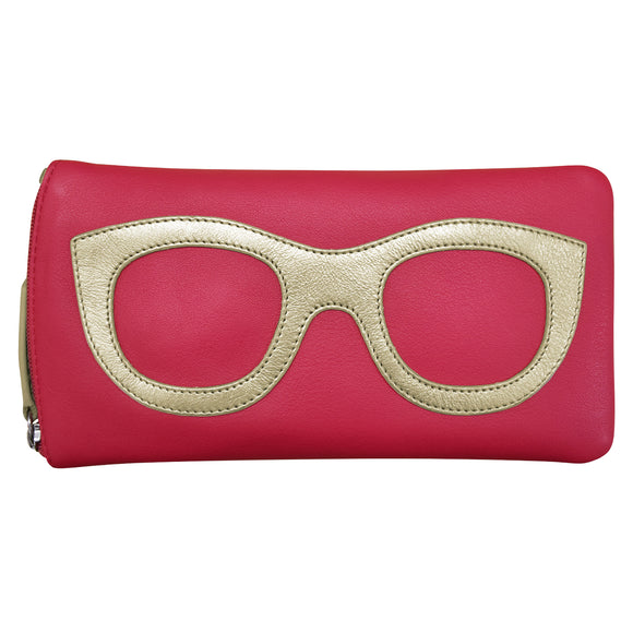 ili New York - EYEGLASS CASE WITH FRAME GRAPHIC - 6462 - Indian Pink Light Gold