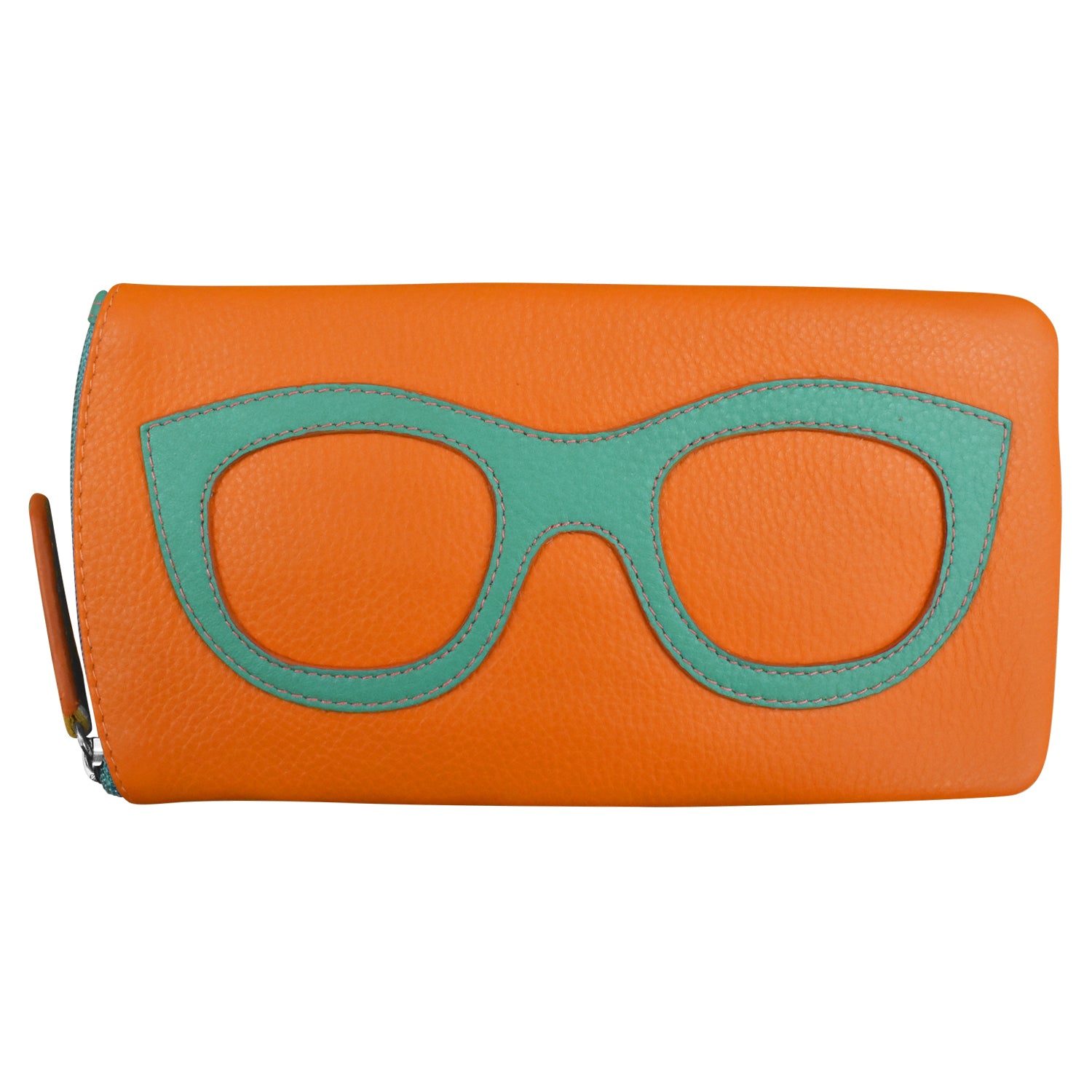 ili New York - EYEGLASS CASE WITH FRAME GRAPHIC - 6462 - Papaya Turquoise