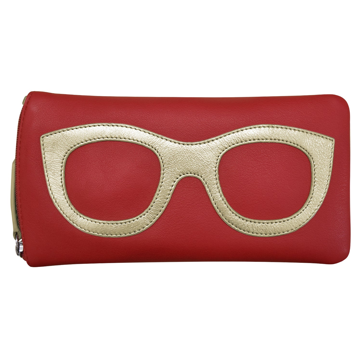 ili New York - EYEGLASS CASE WITH FRAME GRAPHIC - 6462 - Red Light Gold