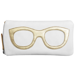 ili New York - EYEGLASS CASE WITH FRAME GRAPHIC - 6462 - White Gold