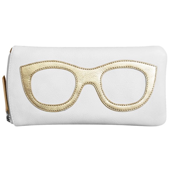 ili New York - EYEGLASS CASE WITH FRAME GRAPHIC - 6462 - White Gold