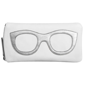 ili New York - EYEGLASS CASE WITH FRAME GRAPHIC - 6462 - White Silver