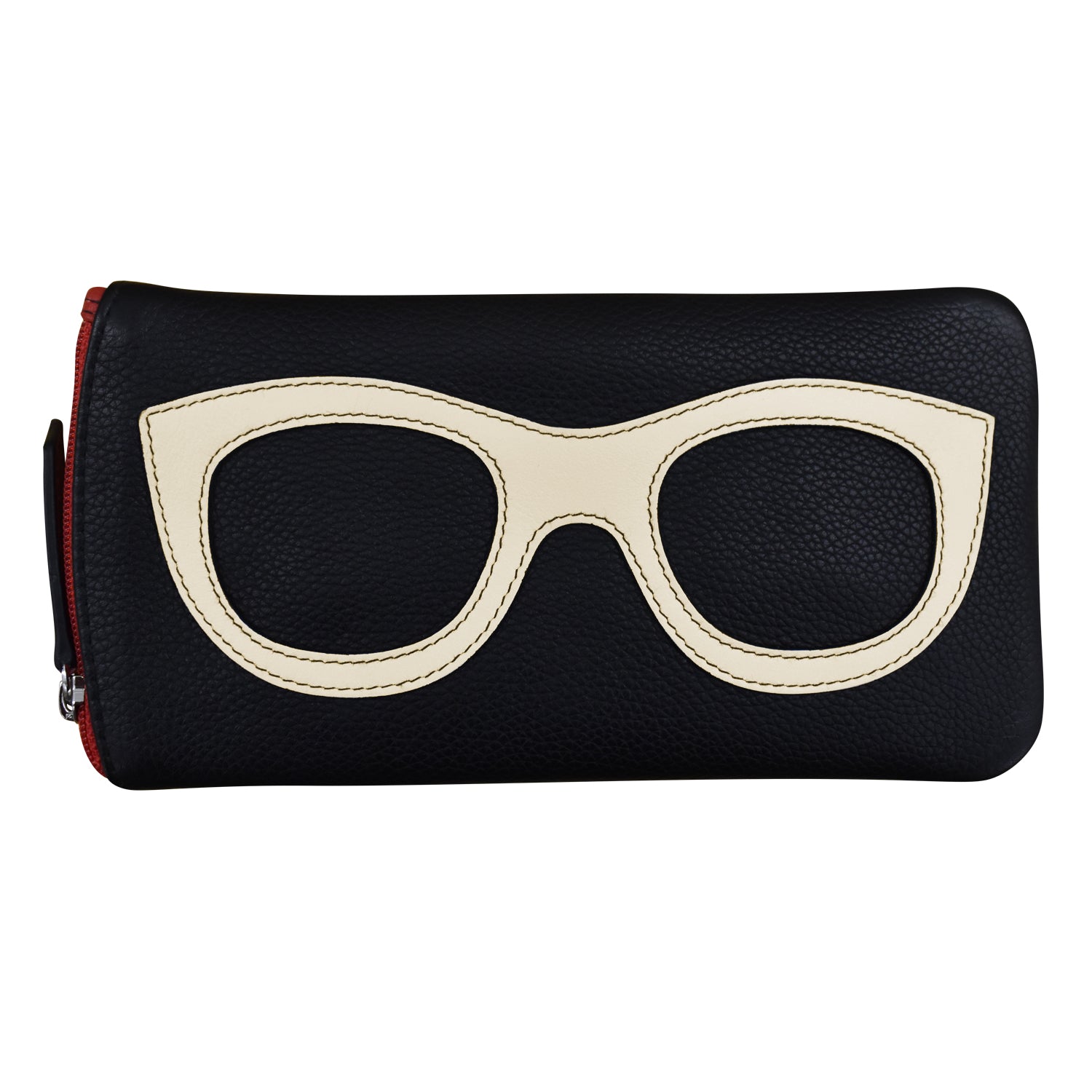 ili New York - EYEGLASS CASE WITH FRAME GRAPHIC - 6462 - Black/Bone/Red