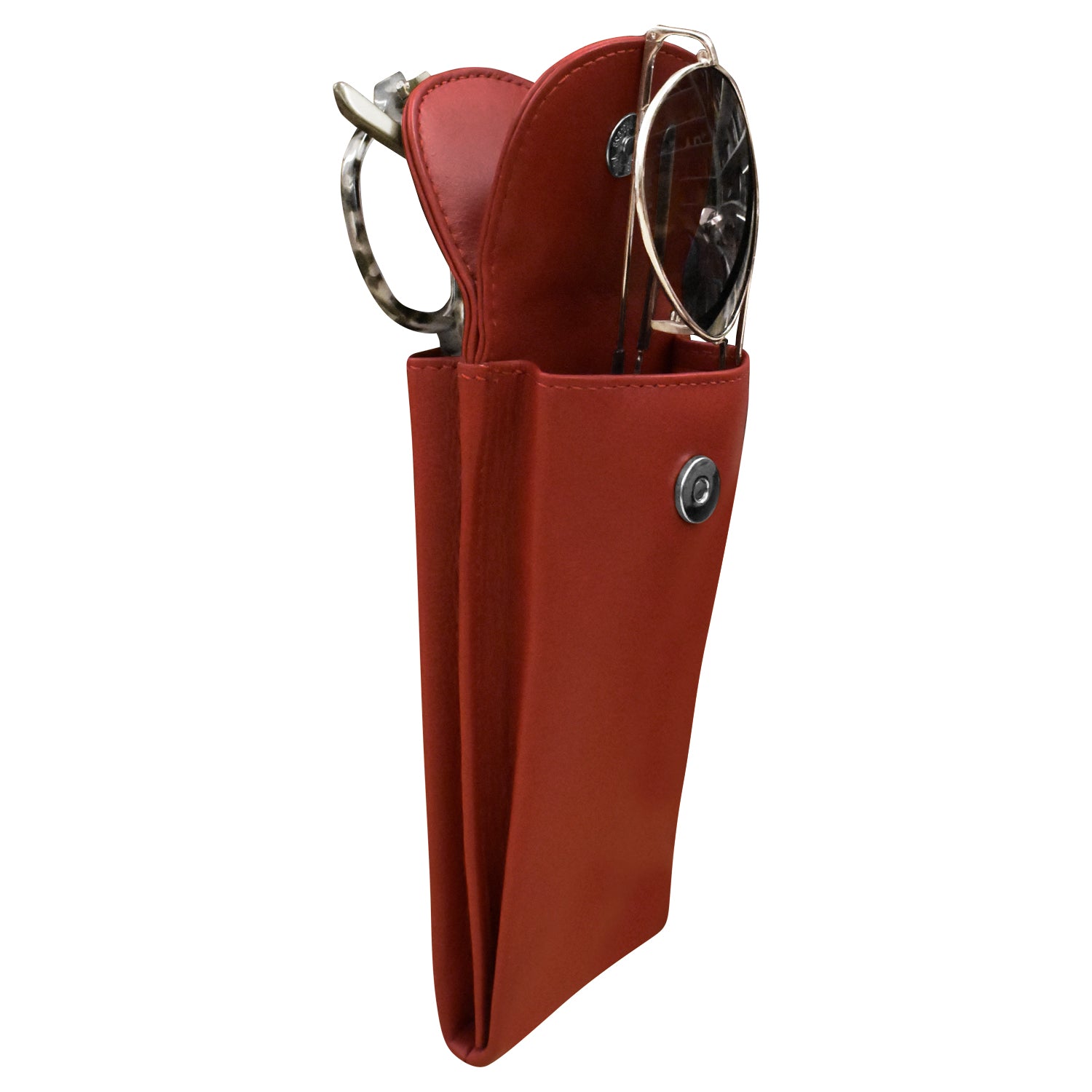 ili New York - DOUBLE FLAP EYEGLASS CASE - 6470 - Red