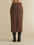 CUT LOOSE -  Frayed Stripe Long Skirt - 6519110